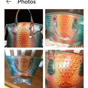 Brand new crocodile ombre print purse with crossbody strap